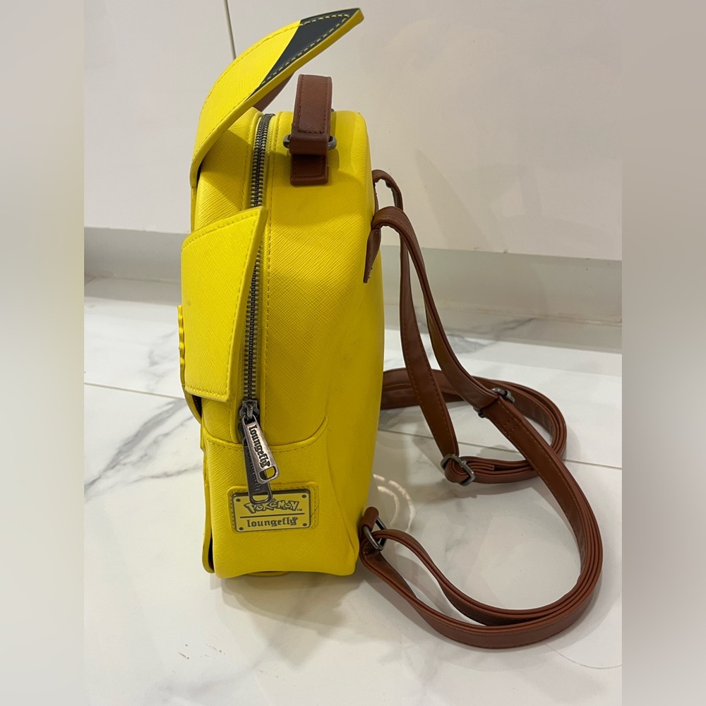 Pokemon Pikachu Loungefly Yellow Backpack Authentic - Picture 3 of 5